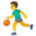 ⛹️‍♂️ man bouncing ball display on Google